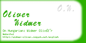 oliver widmer business card